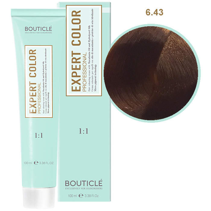 Краска для волос 6.43 Темно-русый медно-золотистый Bouticle Expert Color, 100 мл