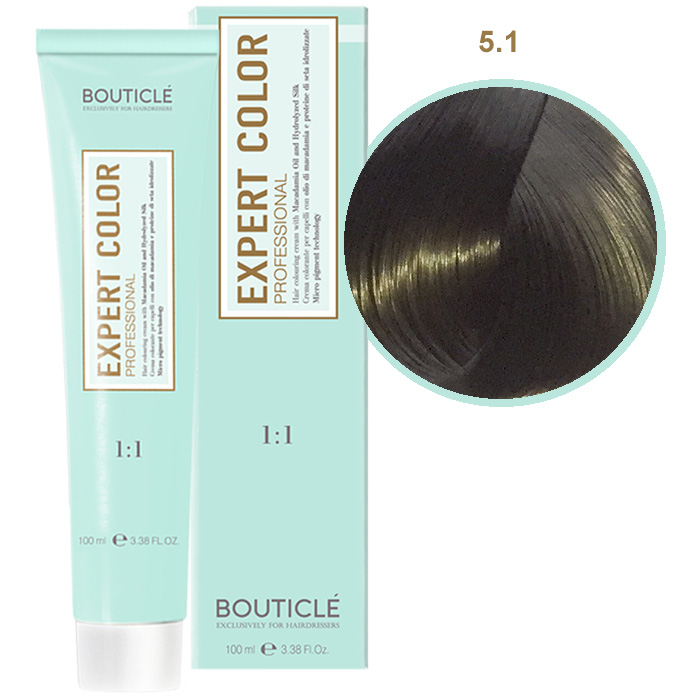 Краска для волос 5.1 Светлый шатен пепельный Bouticle Expert Color, 100 мл