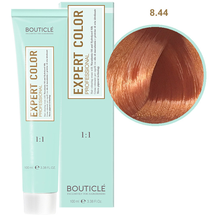 Краска для волос 8.44 Светло-русый интенсивный медный Bouticle Expert Color, 100 мл