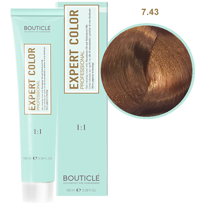 Краска для волос 7.43 Русый медно-золотистый Bouticle Expert Color, 100 мл