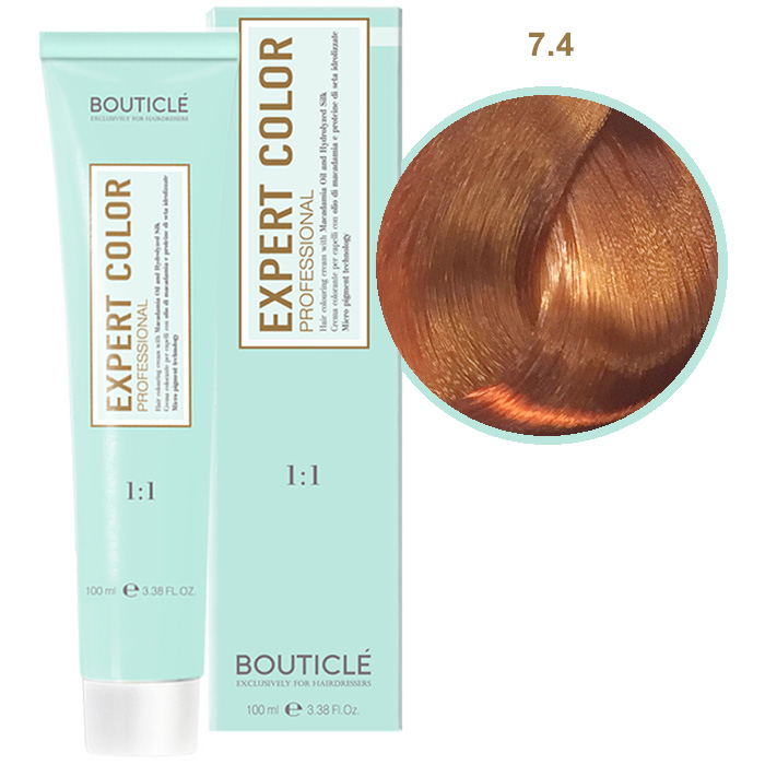 Краска для волос 7.4 Русый медный Bouticle Expert Color, 100 мл