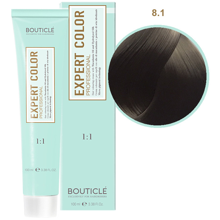Краска для волос 8.1 Светло-русый пепельный Bouticle Expert Color, 100 мл