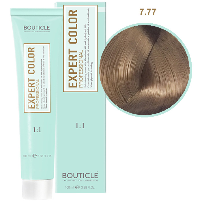 Краска для волос 7.77 Русый интенсивный шоколадный Bouticle Expert Color, 100 мл