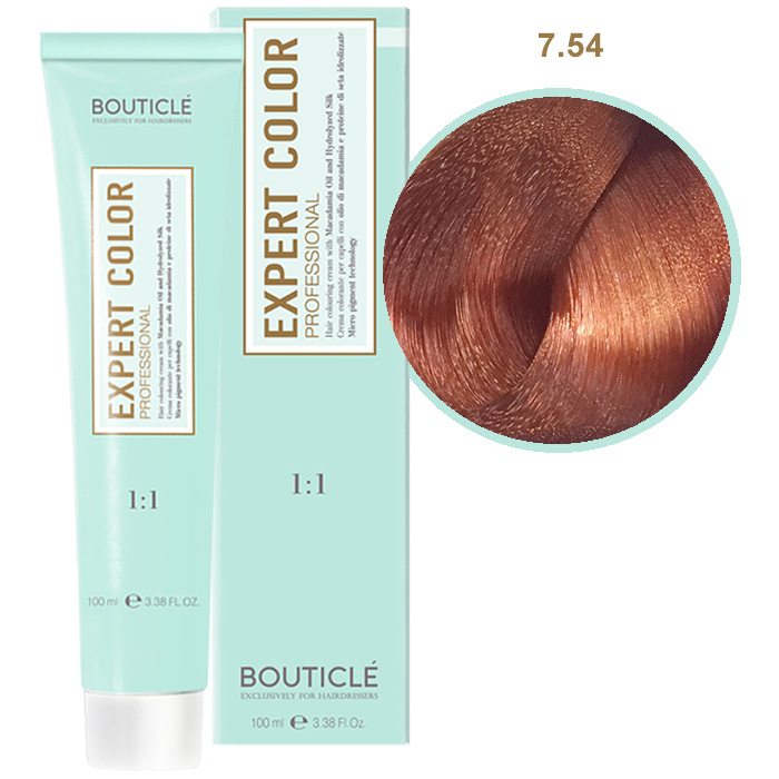 Краска для волос 7.54 Русый красно-медный Bouticle Expert Color, 100 мл