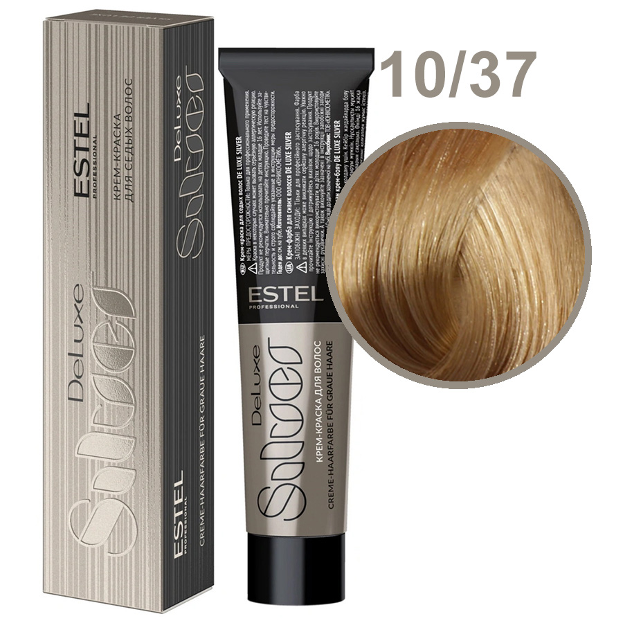 Крем-краска для седых волос 10/37 Светлый блондин золотисто-коричневый Estel De Luxe Silver, 60 мл