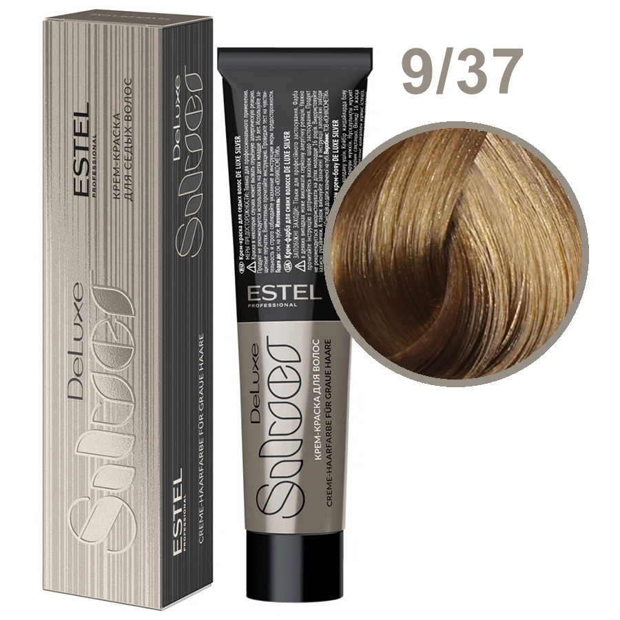 Крем-краска для седых волос 9/37 Блондин золотисто-коричневый Estel De Luxe Silver, 60 мл
