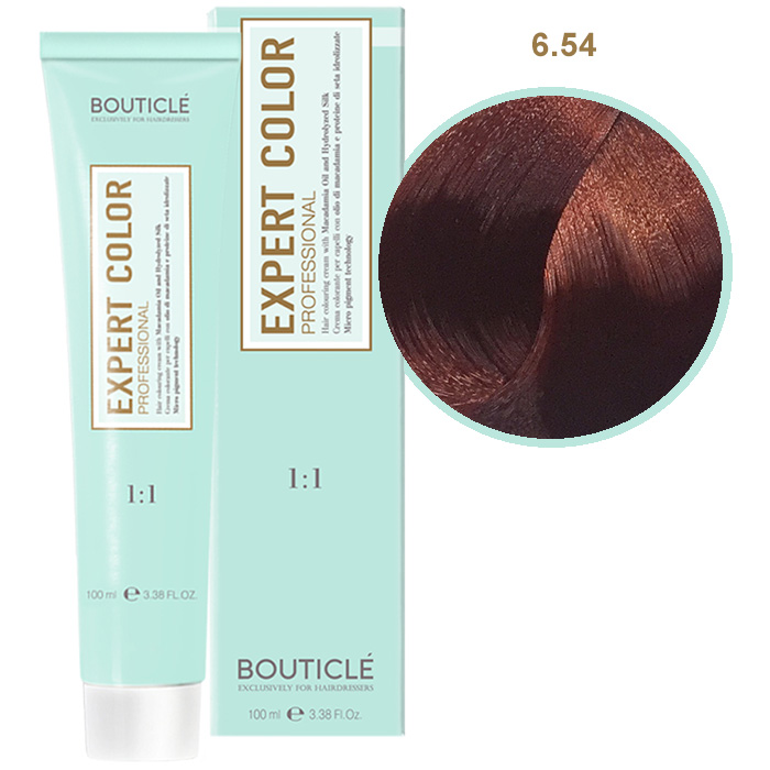 Краска для волос 6.54 Темно-русый красно-медный Bouticle Expert Color, 100 мл