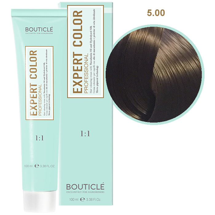 Краска для волос 5.00 Светлый шатен для седины Bouticle Expert Color, 100 мл