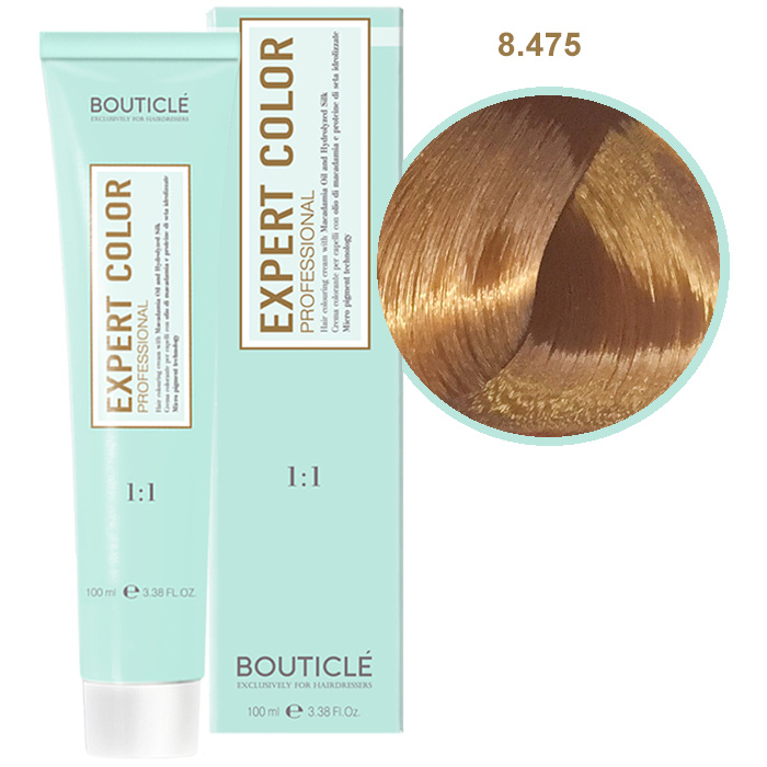 Краска для волос 8.475 Светло-русый медно-махагоновый Bouticle Expert Color, 100 мл