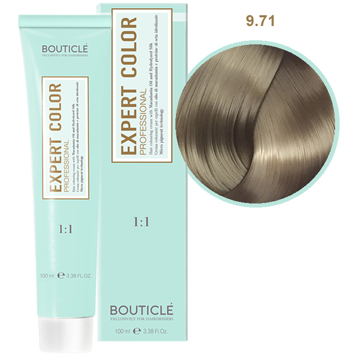 Краска для волос 9.71 Блондин коричнево-пепельный Bouticle Expert Color, 100 мл