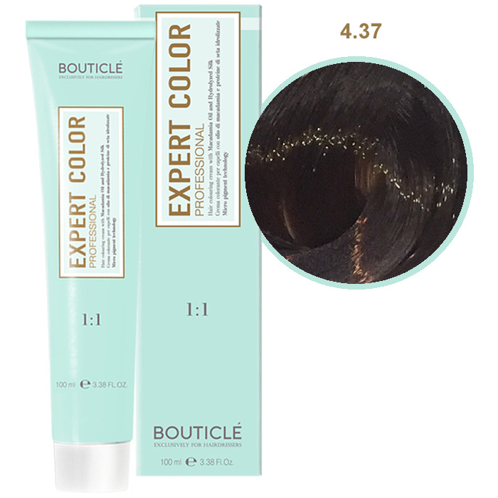Краска для волос 4.37 Шатен золотисто-коричневый Bouticle Expert Color, 100 мл