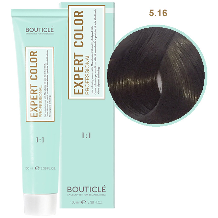 Краска для волос 5.16 Светлый шатен пепельно-фиолетовый Bouticle Expert Color, 100 мл
