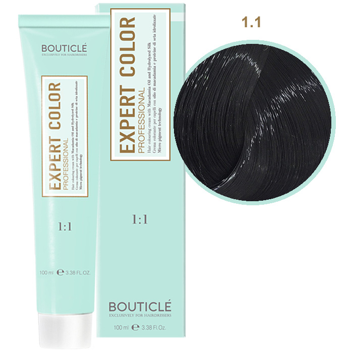 Краска для волос 1.1 Ледяной черный Bouticle Expert Color, 100 мл